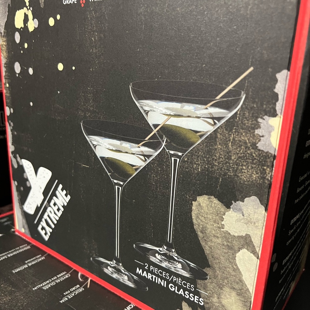 Riedel  Crystal Martini Glasses set of 2 per box